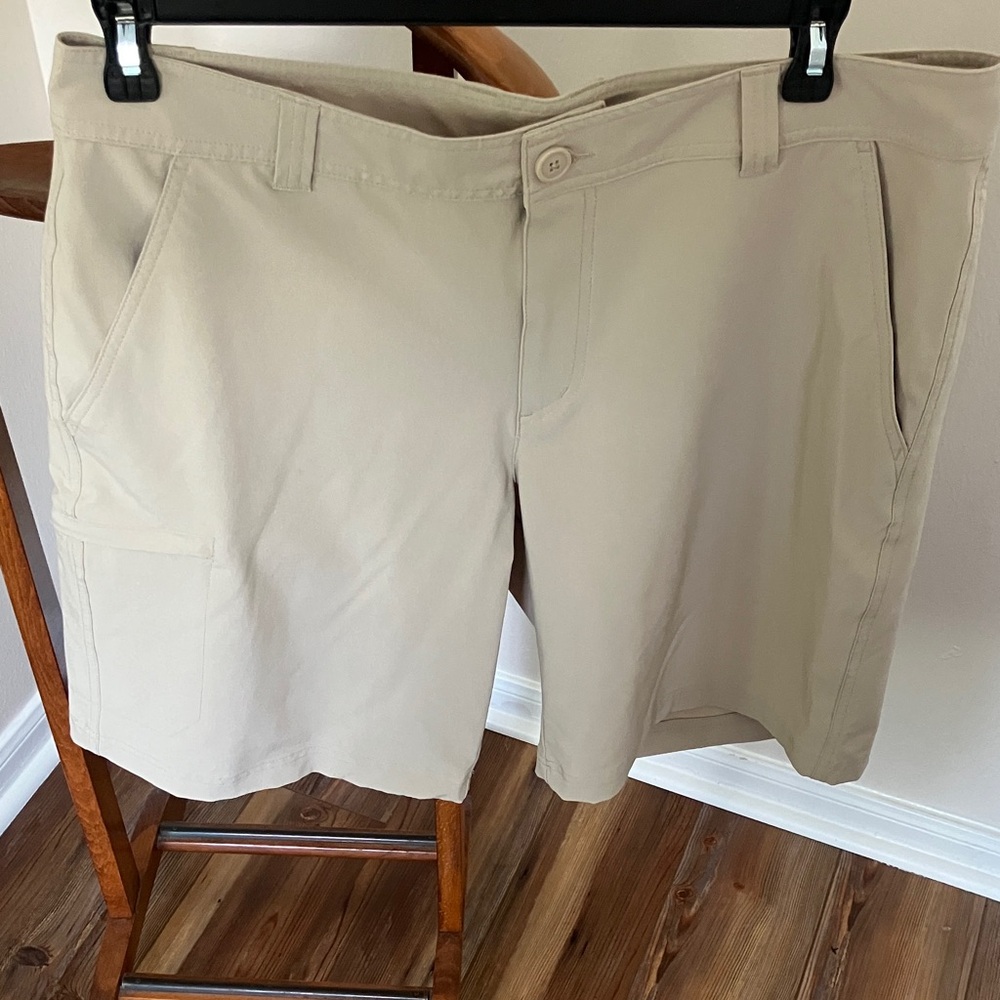 Beige Casual Shorts